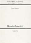 Buchcover Eliten in Österreich