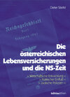 Buchcover Die österreichischen Lebensversicherungen und die NS-Zeit