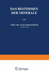 Buchcover Das Bestimmen der Minerale