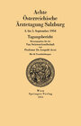 Buchcover Achte Österreichische Ärztetagung Salzburg