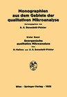 Buchcover Anorganische Qualitative Mikroanalyse (Monographien aus dem Gebiete der qualitativen Mikroanalyse, 1)