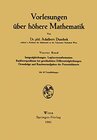 Buchcover Vorlesungen über höhere Mathematik: Vierter Band Integralgleichungen. Laplacetransformation. Randwertprobleme bei gewöhn