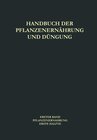 Buchcover Pflanzenernährung