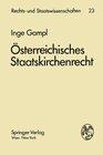 Buchcover Österreichisches Staatskirchenrecht