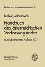 Buchcover Handbuch des österreichischen Verfassungsrechts