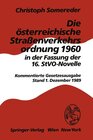 Buchcover Die Österreichische Strassenverkehrsordnung 1960 in der Fassung der 16. StVO-Novelle