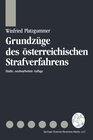 Buchcover Grundzüge des österreichischen Strafverfahrens