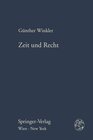 Buchcover Zeit und Recht