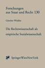 Buchcover Die Rechtswissenschaft als empirische Sozialwissenschaft