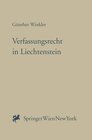 Buchcover Verfassungsrecht in Liechtenstein