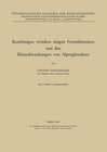Buchcover Beziehungen zwischen einigen Formelementen und den Kleinschwankungen von Alpengletschern