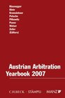 Buchcover Austrian Arbitration Yearbook 2007