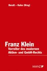Buchcover Franz Klein - Vorreiter des modernen Aktien- und GmbH-Rechts