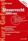 Buchcover Steuerrecht 2005 neu