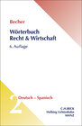 Buchcover Wörterbuch Recht & Wirtschaft Deutsch - Spanisch