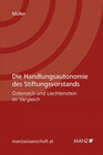 Buchcover Die Handlungsautonomie des Stiftungsvorstands