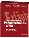 Buchcover Das österreichische Personenstandsrecht