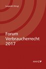 Buchcover Forum Verbraucherrecht 2017