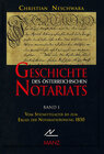 Buchcover Geschichte des österreichischen Notariats Bd.1