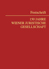 Buchcover Festschrift 150 Jahre Wiener Juristische Gesellschaft