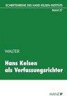 Buchcover Hans Kelsen als Verfassungs richter