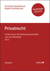 Buchcover Einführung in die Rechtswissenschaften und ihre Methoden - Teil II - Privatrecht - Studienjahr 2012/13