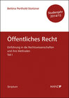 Buchcover Einführung in die Rechtswissenschaften und ihre Methoden Teil I - Öffentliches Recht - Studienjahr 2014/15