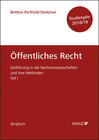 Buchcover Einführung in die Rechtswissenschaften und ihre Methoden Teil I - Öffentliches Recht - Studienjahr 2018/19