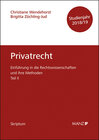 Buchcover Einführung in die Rechtswissenschaften und ihre Methoden - Teil II - Privatrecht - Studienjahr 2018/19