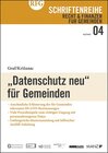 Buchcover "Datenschutz neu" für Gemeinden