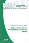 Buchcover Rechtsrahmen für eine Energiewende Österreichs (REWÖ)