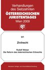 Buchcover Zivilrecht Die Reform des österr. Erbrechts
