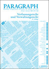 Buchcover Paragraph - Verfassungs- und Verwaltungsrecht