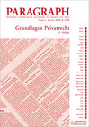 Buchcover Paragraph - Grundlagen Privatrecht