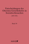 Buchcover Entscheidungen des obersten Gerichtshofes in Sozialrechtssachen SSV-NF