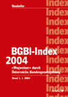 Buchcover BGBl Index 2004