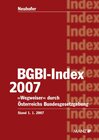 Buchcover BGBl Index 2007