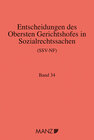 Buchcover Entscheidungen des obersten Gerichtshofes in Sozialrechtssachen SSV-NF