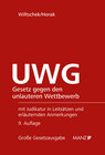 Buchcover UWG Gesetz gegen den unlauteren Wettbewerb