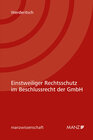 Buchcover Nomos eLibrary / Einstweiliger Rechtsschutz im Beschlussrecht der GmbH