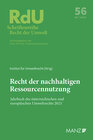 Buchcover Recht der nachhaltigen Ressourcennutzung Jahrbuch des österreichischen und europäischen Umweltrechts 2023