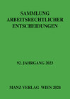 Buchcover Sammlung arbeitsrechtlicher Entscheidungen