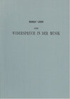 Buchcover Der Widerspruch in der Musik