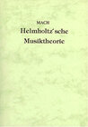 Buchcover Einleitung in die helmholtz'sche Musiktheorie