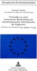 Buchcover Vorstudien zu einer kontrastiven Beschreibung der schweizerdeutschen Schriftsprache der Gegenwart