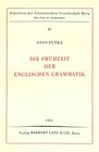 Buchcover Die Frühzeit der englischen Grammatik