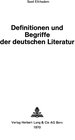 Buchcover Definitionen und Begriffe der deutschen Literatur