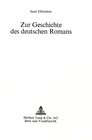 Buchcover Zur Geschichte des deutschen Romans
