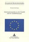 Buchcover Informationsrechte in der GmBH und im GmBH-Konzern
