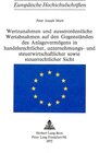 Buchcover Wertzunahmen und ausserordentliche Wertabnahmen auf den Gegenständen des Anlagevermögens in Handelsrechtlicher, Unterneh